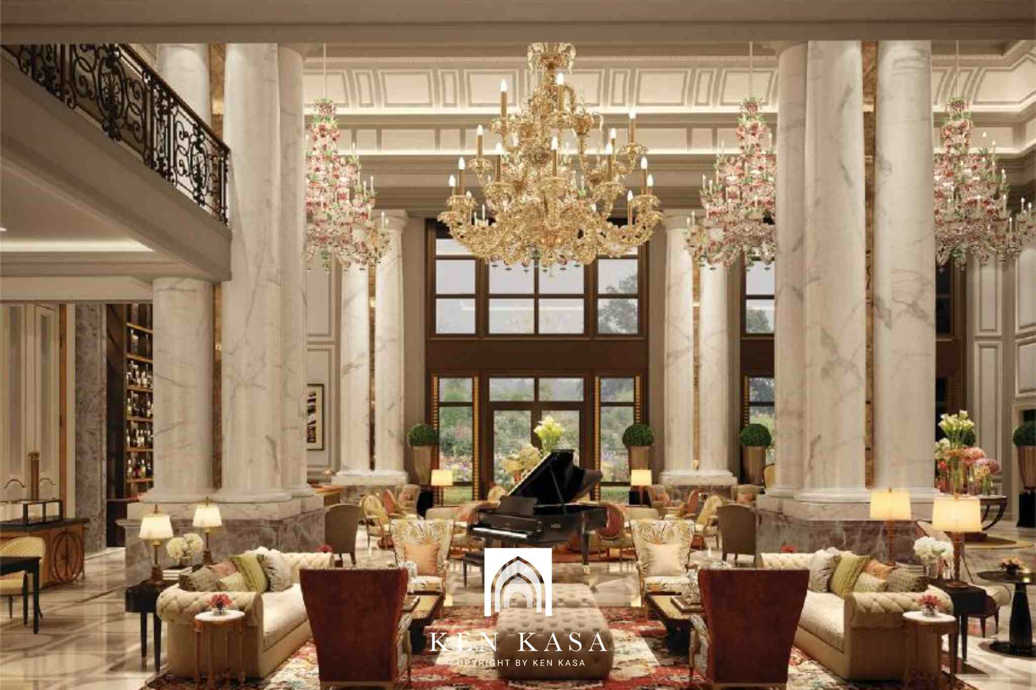 Top 5 mẫu sảnh khách sạn tân cổ điển sang trọng, thu hút ngay từ cái nhìn đầu tiên